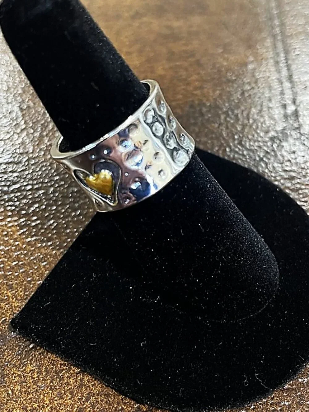 Retro Vintage Dual-Tone Heart Ring - Boho Style | Two-Tone | Size 6 | NWT